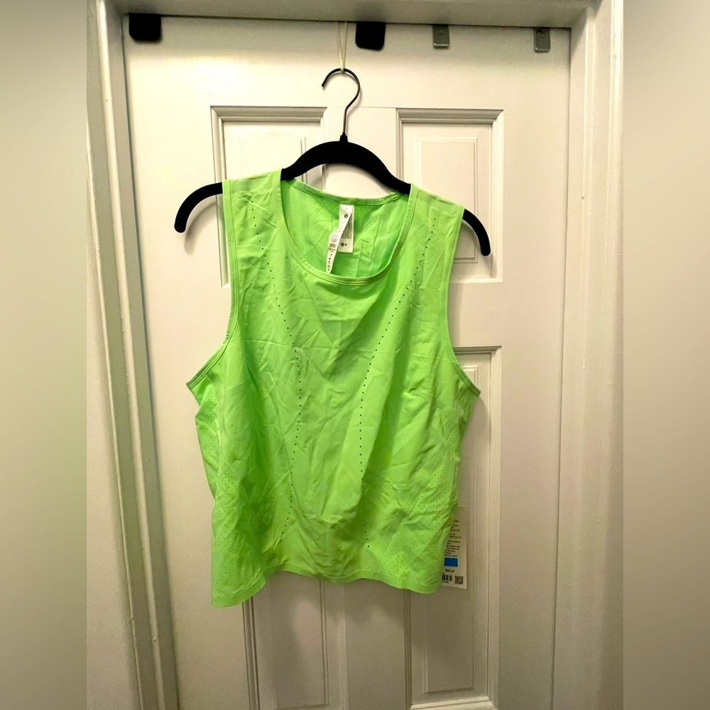 lululemon Swift Ventilated Running Tank in Lime Green - Picture 3 of 6